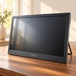 TANUSZ 14-Inch Full HD Portable Monitor – HDMI & USB-C, Built-in Speakers and Ad