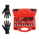 17PC Diesel injector Seat Cutter Cleaner Tool Carbon Remover for Mercedes