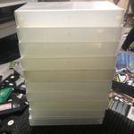10 x EMPTY CLEAR VHS VIDEO TAPE Small Box Cases Upcycle Storage Crafting 