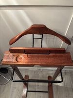 Birch Suit Rack Wooden Men’s Valet Stand Vintage Aris Italy Design Mid Century