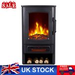 Electric Fireplace Fire Flame Effect Heater Log Burner Stove 1000W/2000W 400sqft