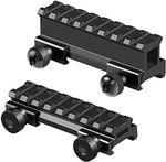 8 Slot Scope Riser High/Low Profile See Through Mount Base 20mm Picatinny Rail 