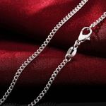 Genuine 925 Sterling Silver Curb Chain Necklace Lobster Clasp 16"-30" Gifts UK