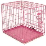 Dog Cage Puppy Metal Training Crate Carrier Pink Blue XS S M L XL Pet Folding