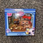 Littlest Pet Shop G7 Series 4 Holiday Pet Pairs #267 Great Dane #268 Dachshund