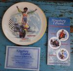 Kingsbury Ceramic Plate Valentino Rossi. Limited Edition. VGC with Certificate