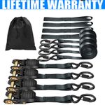 Ratchet Tie Downs Logistic Cargo Straps for Moving Appliances Motorcycle 5m/16ft