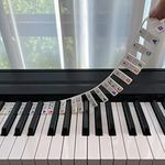 PIANO KEYBOARD NOTE LABELS REMOVABLE SILICONE PIANO STICKERS 61 KEYS REUSABLE UK