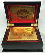 24K UK £50 Karat 99.9% Pure Gold Plated Playing Cards Poker Game Bridge Deck BOX