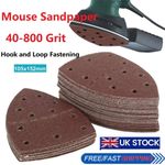 40-800# Mouse Sanding Sheet 152*105mm Hook & Loop Sander Pad 11-Holes Sandpaper
