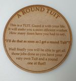 Round Tuit Coaster. Novelty Gift For Christmas Or Birthday 3mm MDF