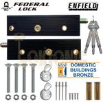 Federal Enfield Genuine Original Garage Door Bolts Lock One PAIR MK11 NEW 2026
