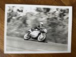 Original 1967 TT Races Press Photograph 6.5" x 4.5" Heinz Rosner MZ