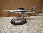 VINTAGE MID CENTURY CHROME JET FIGHTER PLANE TABLE LIGHTER
