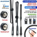 ABBREE CS Tactical Antenna SMA-Female Dual Band VHF UHF 144/430Mhz Foldable For