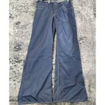 Vtg Buggirl Womens 9 Wide Leg Pants 90s Y2K Blue Raver Contrast Stitch USA