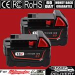 2X 18V 8.0Ah High Capacity Li-ion Battery For Milwaukee For M18 B5 48-11-1860