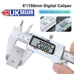 METAL 6 INCH DIGITAL VERNIER CALIPER 150MM STAINLESS STEEL MICROMETER ELECTRONIC