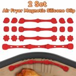 2 Set Reusable Air Fryer Magnetic Silicone Clip Non-Scratch Removable Fixation