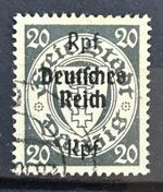 1939 German Stamp Mi:DR723 - Danzig o/print D. Reich 20 rpf used /43
