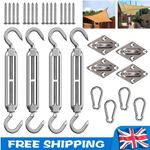 Stainless Steel Sun Sail Shade Canopy Fixing Fittings Hardware Accessory Kit