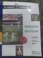 1994 NatWest Warwickshire v Worcestershire at Lord's Final programme 