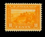 US Scott 400 Mint Hinged, 10c Orange Yellow, Bright Fresh Color, SCV$115.00