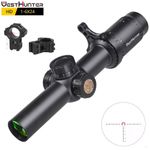 WESTHUNTER HD 1-6X24 IR Compact Hunting Scopes 30mm Tube Wide Angle Optic Sights