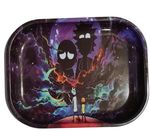 NEBULA OUTER SPACE TRAVELLERS Alien Cartoon Dark Metal Hand Rolling Tray Gift