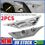 NEW LEFT + RIGHT SIDE INDICATOR TURN LIGHT MARKER LENS FOR HONDA CIVIC 2016-2019
