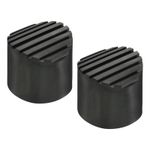 2Pcs 60mm ID Rubber Telescopic Ladder Non-Slip Feet Mat Pad Cover Cushion Black