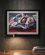 MARCO SIMONCELLI  MotoGP A3 print from painting by Greg Tillett poster Wall art