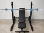Bench Press Power Rack with 20kg Barbell and 80kg in Additional Weights