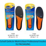 Scholl Gel Activ Work Professional Insoles Boot Shoe Comfort Pads Small Large