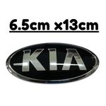 KIA Badge Rear Logo Emblem Self-Adhesive 3 pins BLACK 6.5x13cm