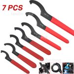7x Coilover Wrench, Hook Wrenches Tool Shock Absorber Spanner Wrench Set C-Shape