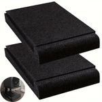2PCS Studio Monitor Speaker Acoustic Isolation Foam Pads Isolator Mats Sheet Set