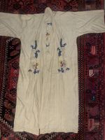 Antique Heavy Embroidered Raw Silk Kimono Large 20s/30s Excellent condition