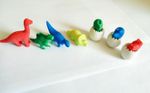 Dinosaur Rubber Erasers Children School Home Office Drawing 10 Pieces New