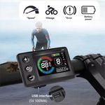 E-Bike 24-60V S866-1S Display Power Speed Meter Control Panel with USB Charging
