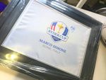 nicolai højgaard Ryder Cup 2023 Marco Simone Rome Italy Autographed Golf flag