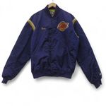 NBA Starter Lakers Bomber Jacket Size XL Vintage Retro 'Derek' Purple - Preloved