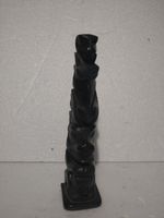 Vintage Northwest Coast Style Hand Carved Black Argillite Resin Model Totem Pole