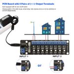 Evemodel 3V-24V DC Individual Switch Power Distribution Module 8 Channels