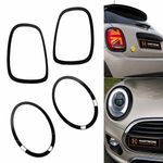 MINI F55 F56 F57 Gloss Black Front Rear Light Surround Trim Set 4PC 2014-19