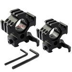 2Pack 25.4mm/30mm Rifle Scope Rings 3 Sides QD Quick Release Bracket Rail Mount