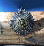 SCOTS Guard Sterling Silver & Enamel Officers Forage BADGE 3 Piece Set C1940