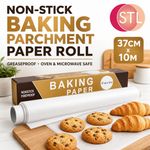 10M Baking Parchment Paper Roll Non Stick Greaseproof Oven Cooking Bake Liner