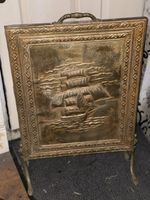 fire guard screen vintage used brass embossed v good condition Collection only