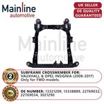 Front Subframe Crossmember for Vauxhall Opel Insignia 2008-2017 FWD Models